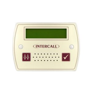 An image of the front of the Intercall 600 Display Panel showing its screen with the call and accept buttons